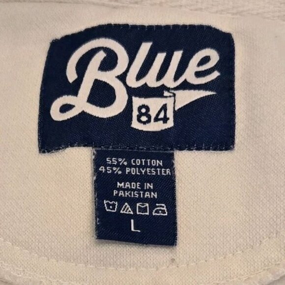 Blue 84 Holy Loon Lake Quarter Zip Pullover Women L White College Sweatshirt Use - Picture 4 of 8